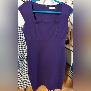 Calvin Klein Size 10 Purple Dress